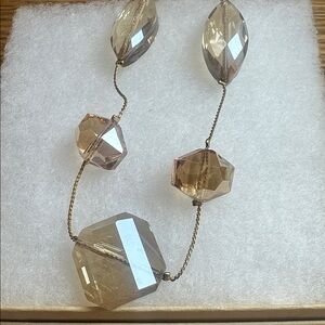 Elegant Gold Tone Beaded Necklace